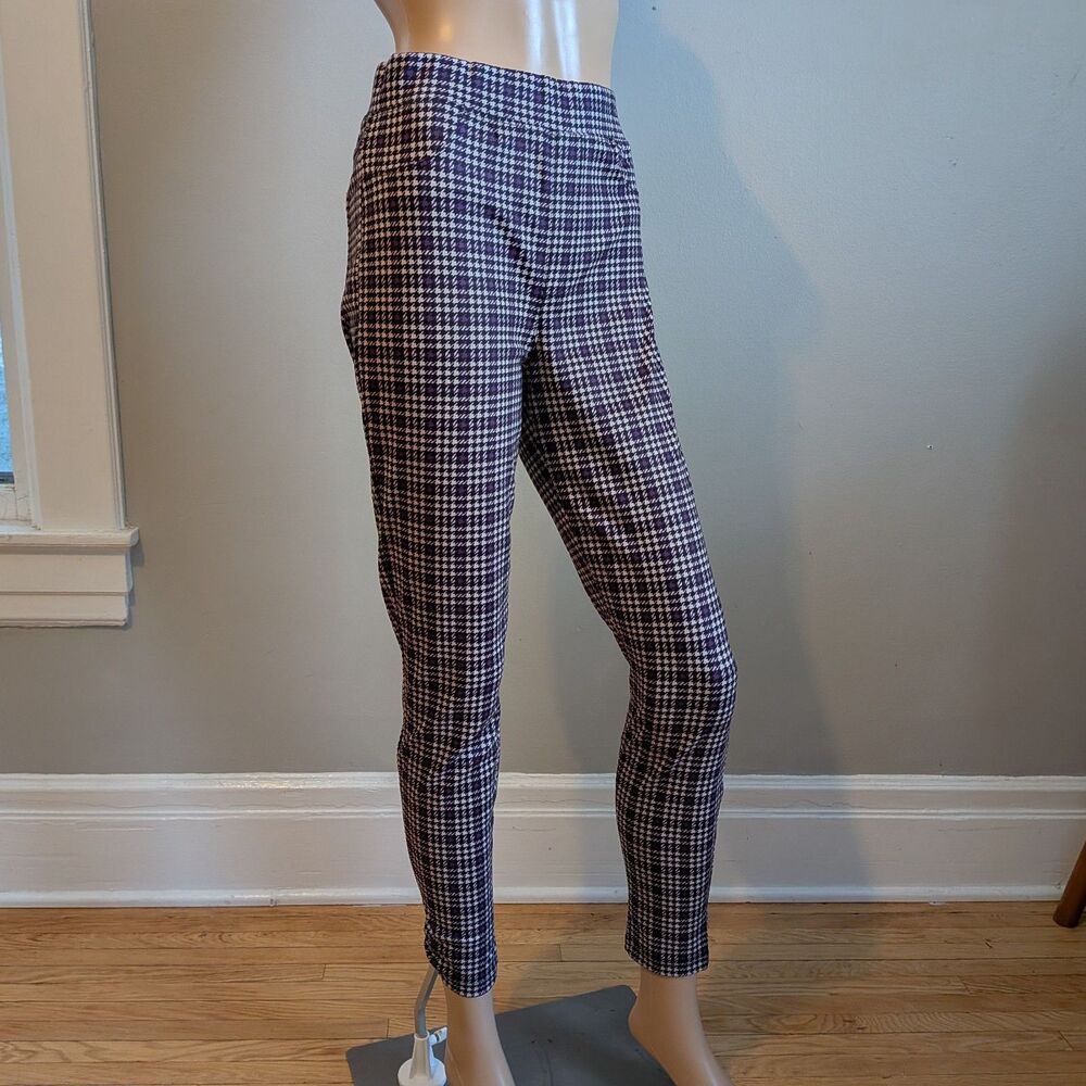 NWT Sanctuary x Anthropologie Leggings Purple Houndstooth Size XS
